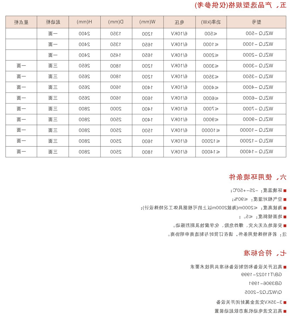 WZLQ系列鼠笼式高压电机液阻起动柜